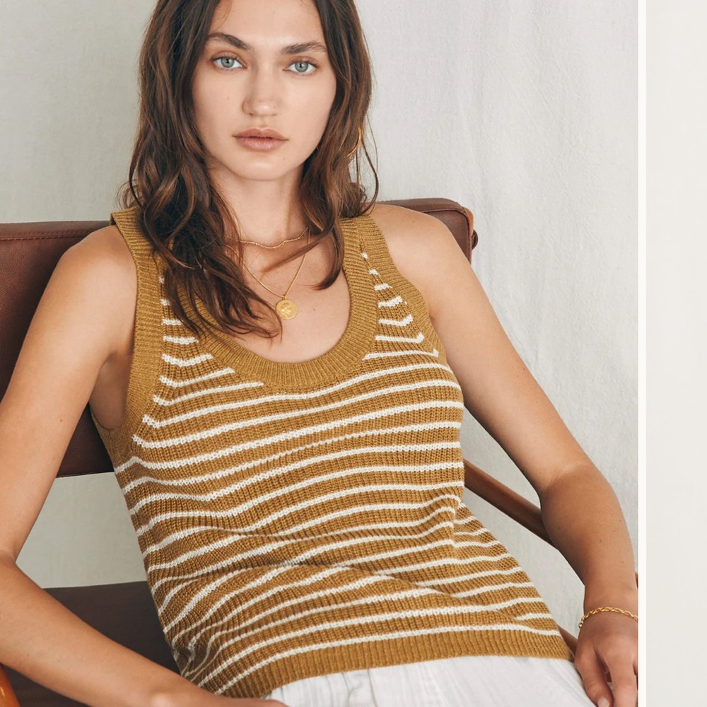 Miramar Linen Scoop Neck Tank